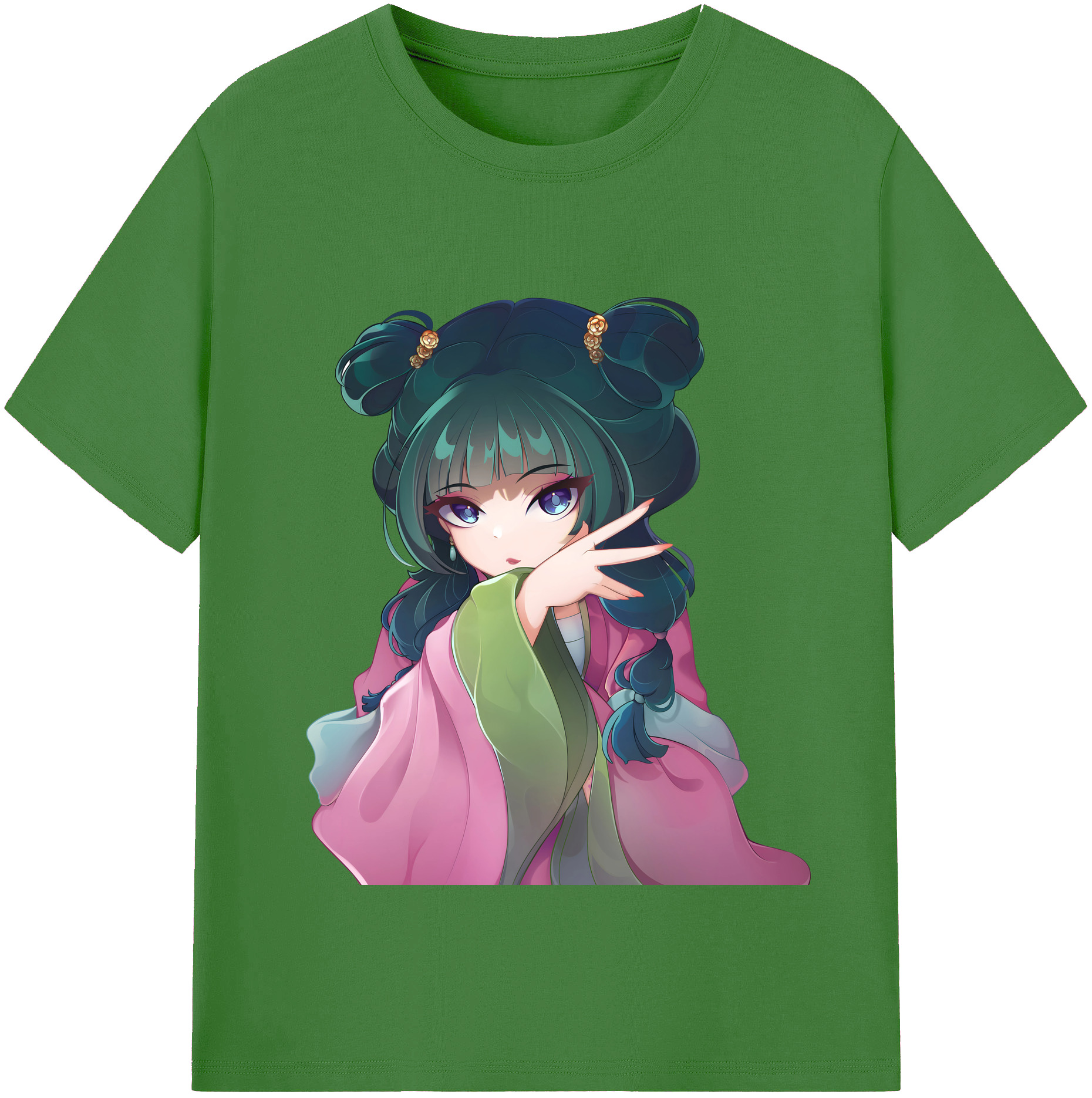（画像用） 薬屋のひとりごと The Apothecary Diaries レディースカジュアルプリントTシャツ（綿100％）